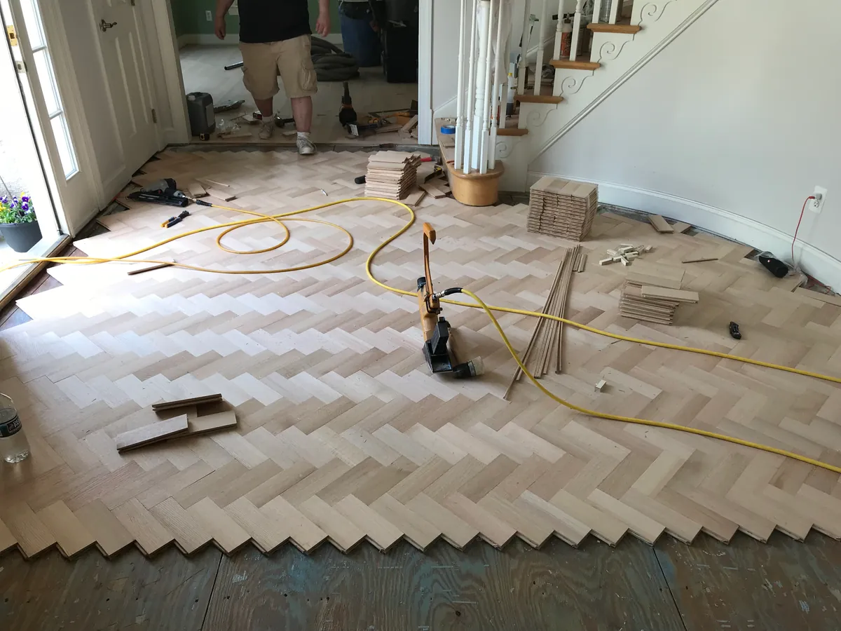 Finished hardwood installation project overview